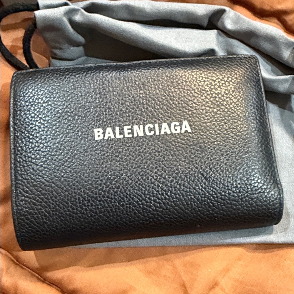 Balenciaga Textured Black Wallet
